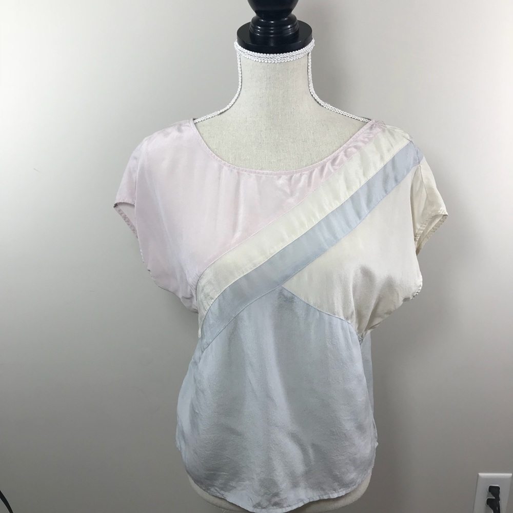 Anthro Silence + Noise Silk Blouse M  Flash Sale 2B2